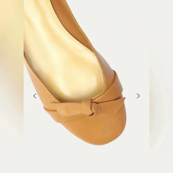 Alexandre Birman The Clarita Leather Knot Ballerina Flats in Brown Size 11.5 - Picture 3 of 10